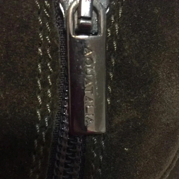 Aquatalia army green suede leather wedge boots - Picture 4 of 10